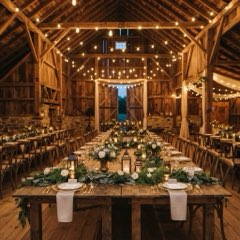 Rustic barn wedding style (example)